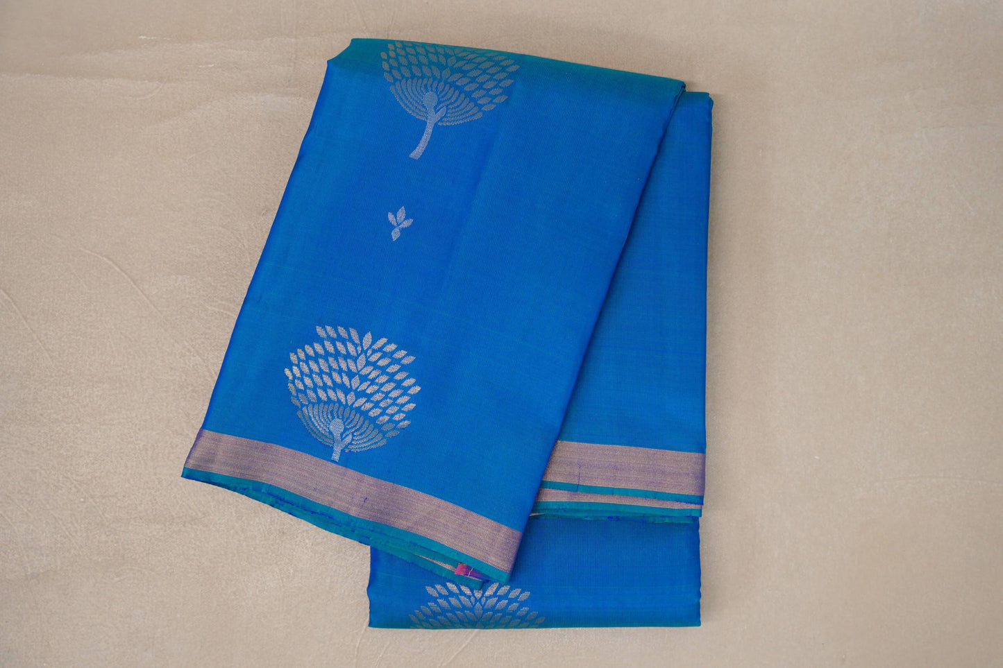 Peacock Blue Light Weight Kanchipuram Silk Saree by Shreenivas Silks PSSR0110022