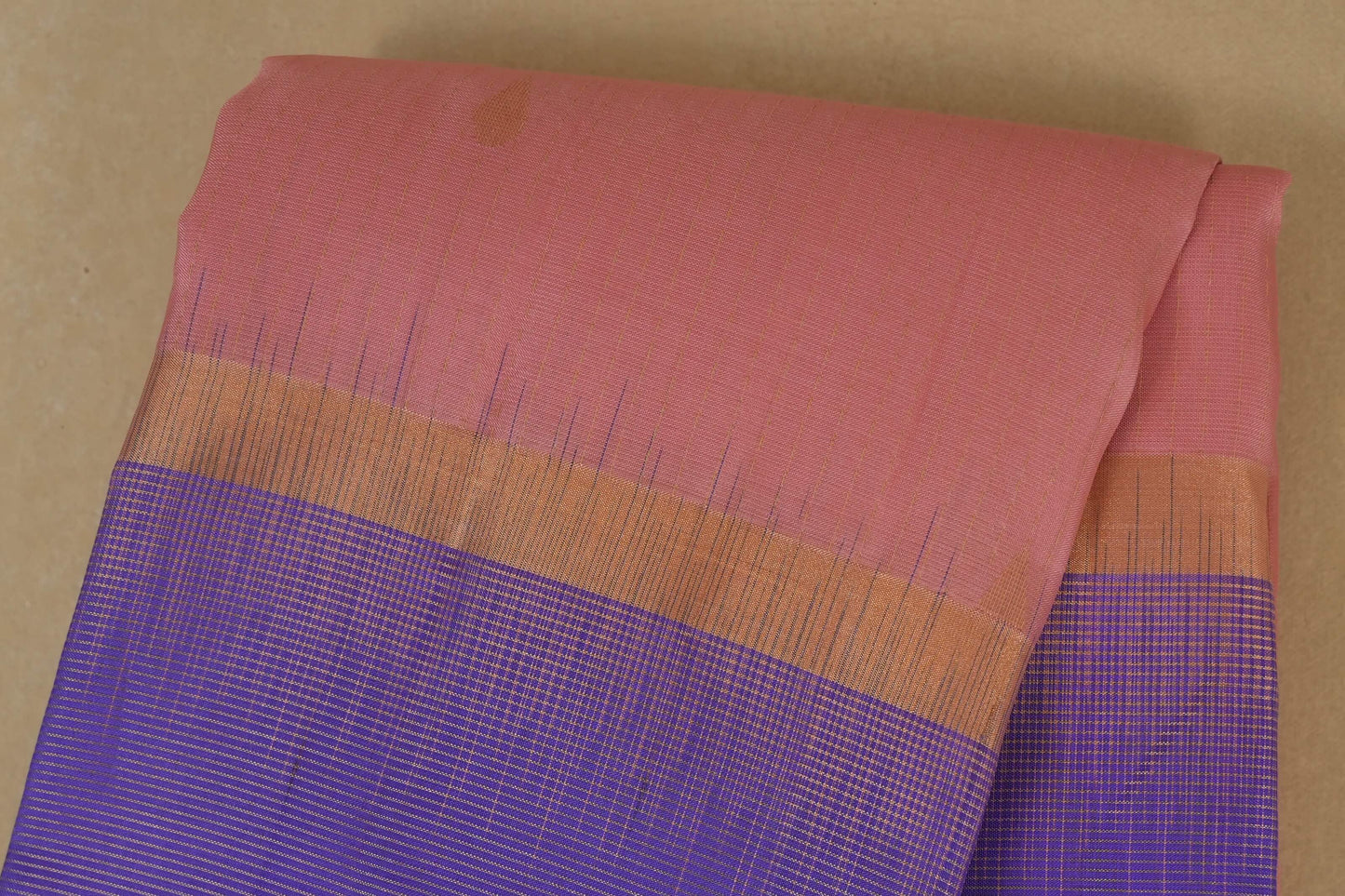 Baby Pink Light weight Kanjivaram Silk Saree body