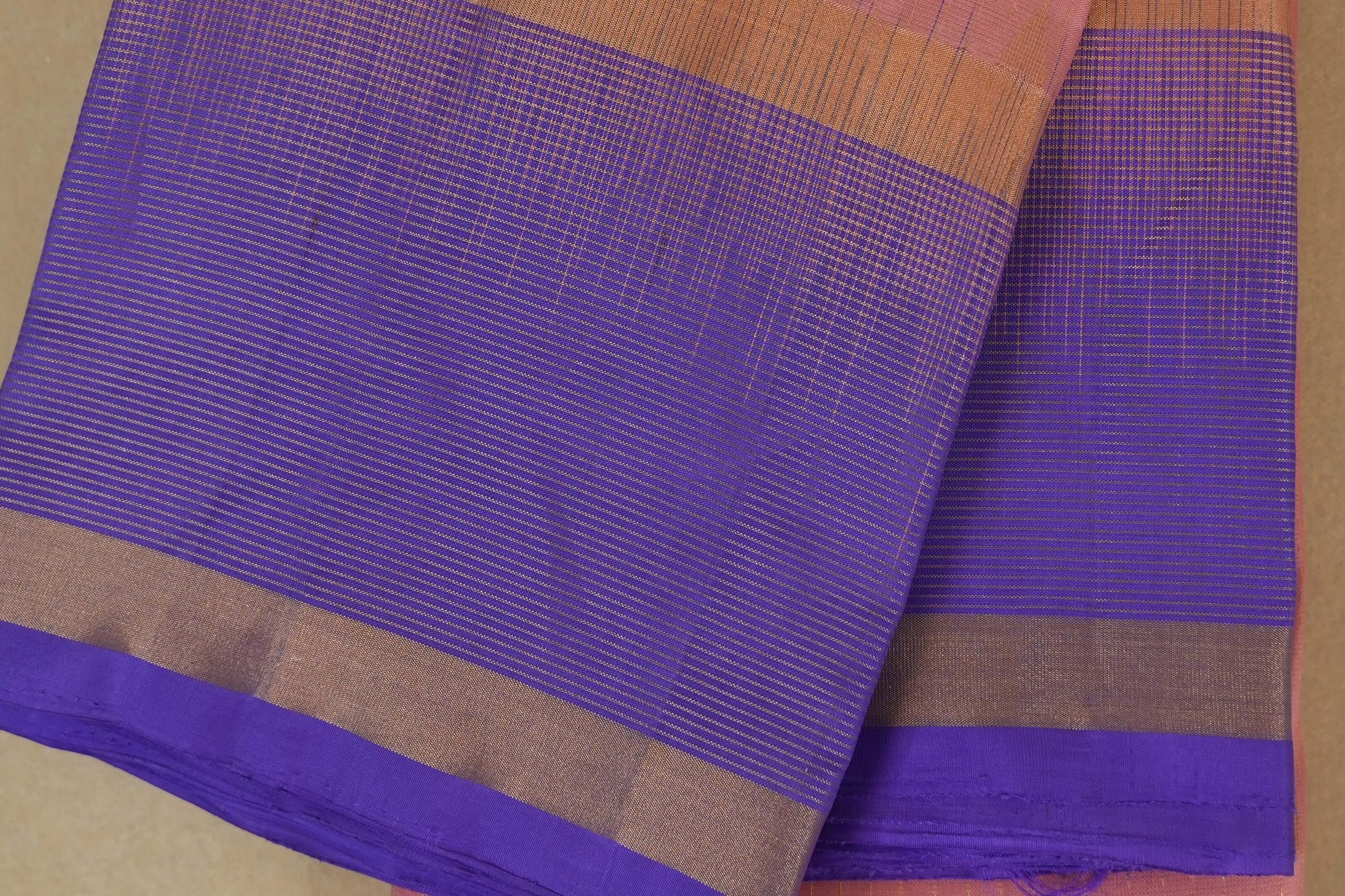 Baby Pink Light weight Kanjivaram Silk Saree border