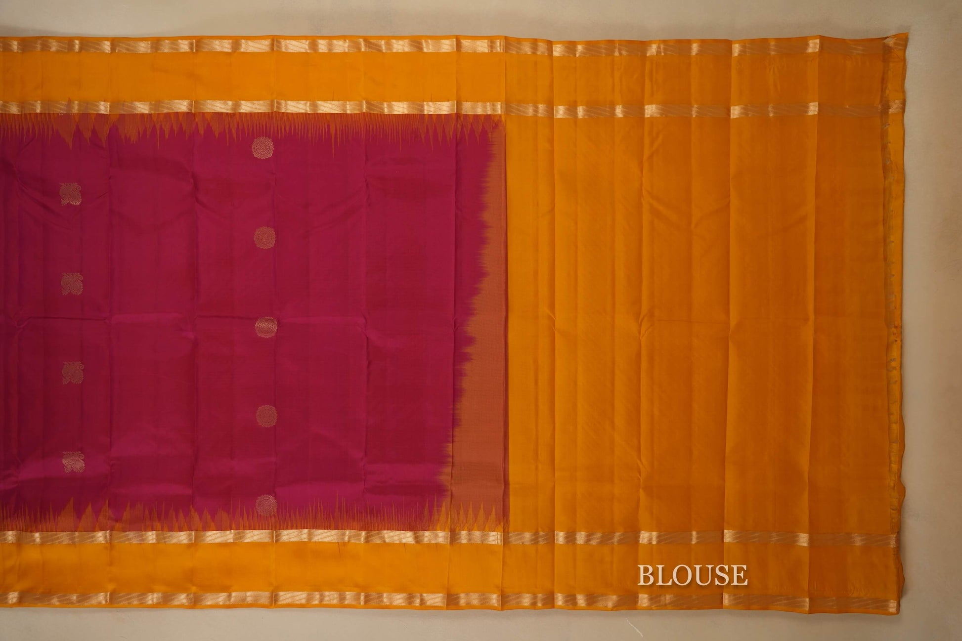 Pink  Light weight Kanjivaram Saree blouse