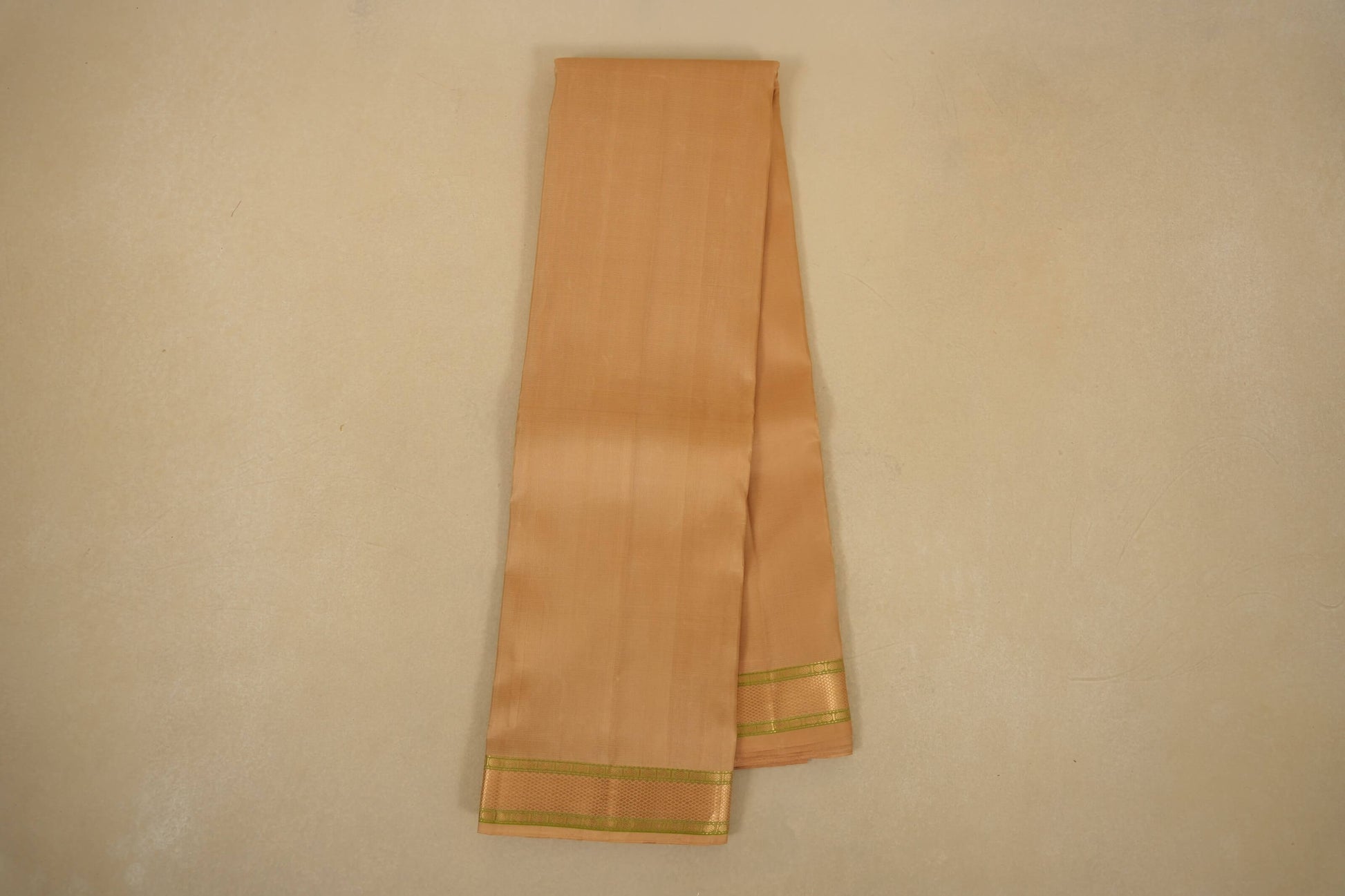 Beige Light Weight Kanchipuram Silk Saree