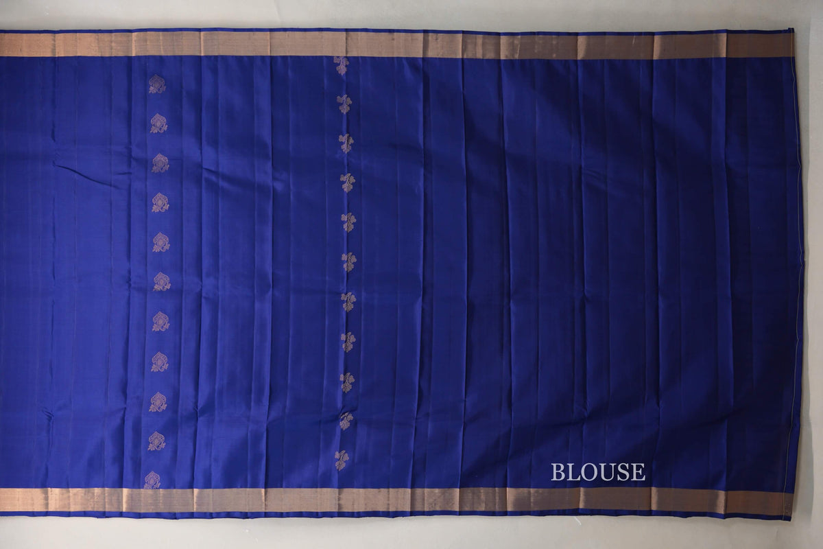 Deep Blue Light Weight Kanchipuram Silk Saree by Shreenivas Silks PSSR0110024