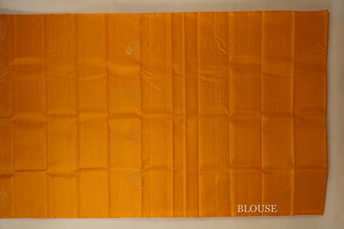 Mustard Light Weight Kanjivaram Silk Saree blouse