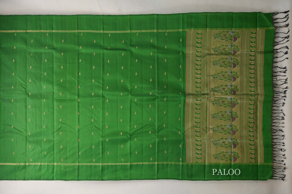 Leaf Green Light Weight Kanchipuram Silk Saree by Shreenivas Silks PSSR0110027