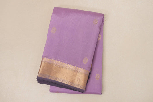 Pastel lavender Light Weight Kanjivaram Silk Saree by Shreenivas Silks