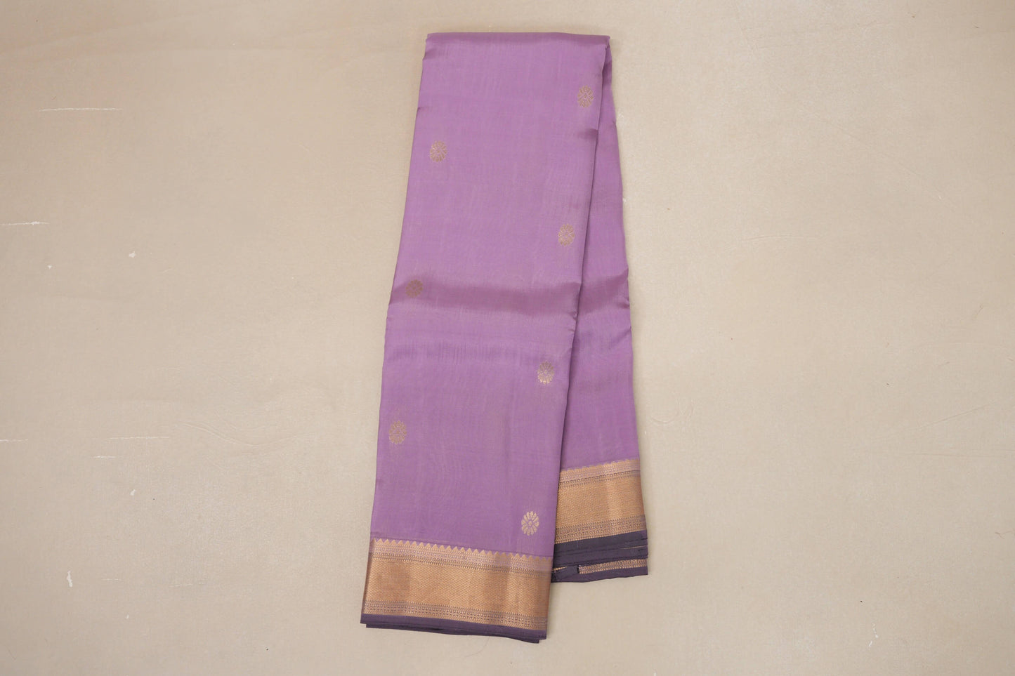 Pastel lavender Light Weight Kanjivaram Silk Saree by Shreenivas Silks