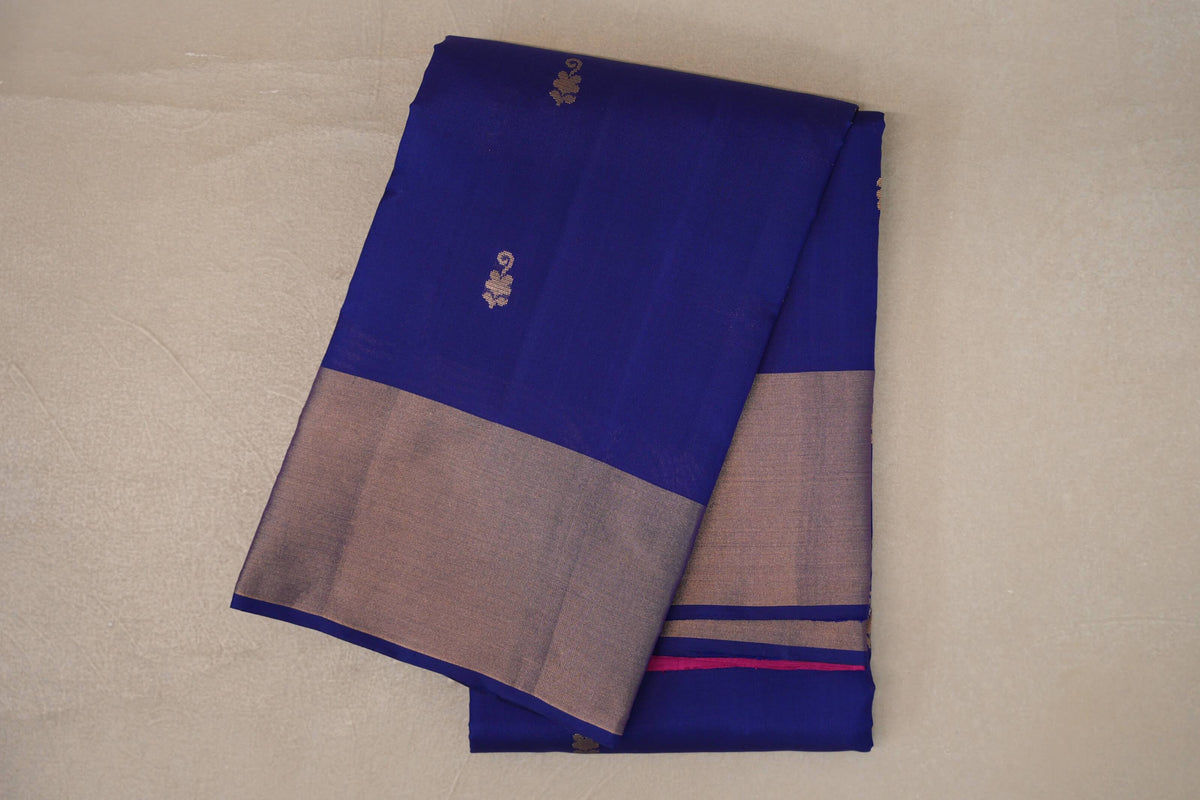 Deep Blue Light Weight Kanchipuram Silk Saree by Shreenivas Silks PSSR0110029