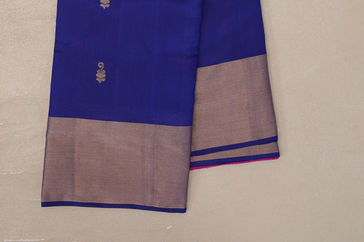 Deep Blue Light Weight Kanchipuram Silk Saree by Shreenivas Silks PSSR0110029