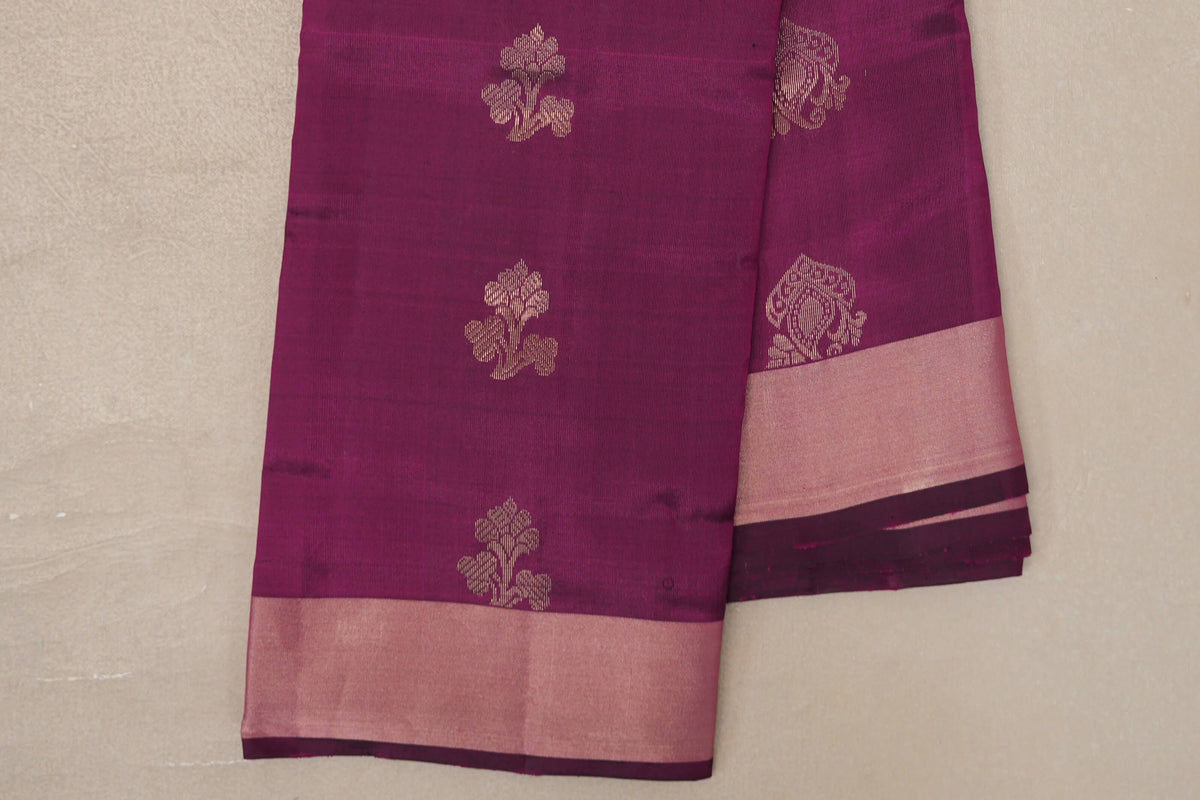 Deep Magenta Light Weight Kanchipuram Silk Saree by Shreenivas Silks PSSR0110030