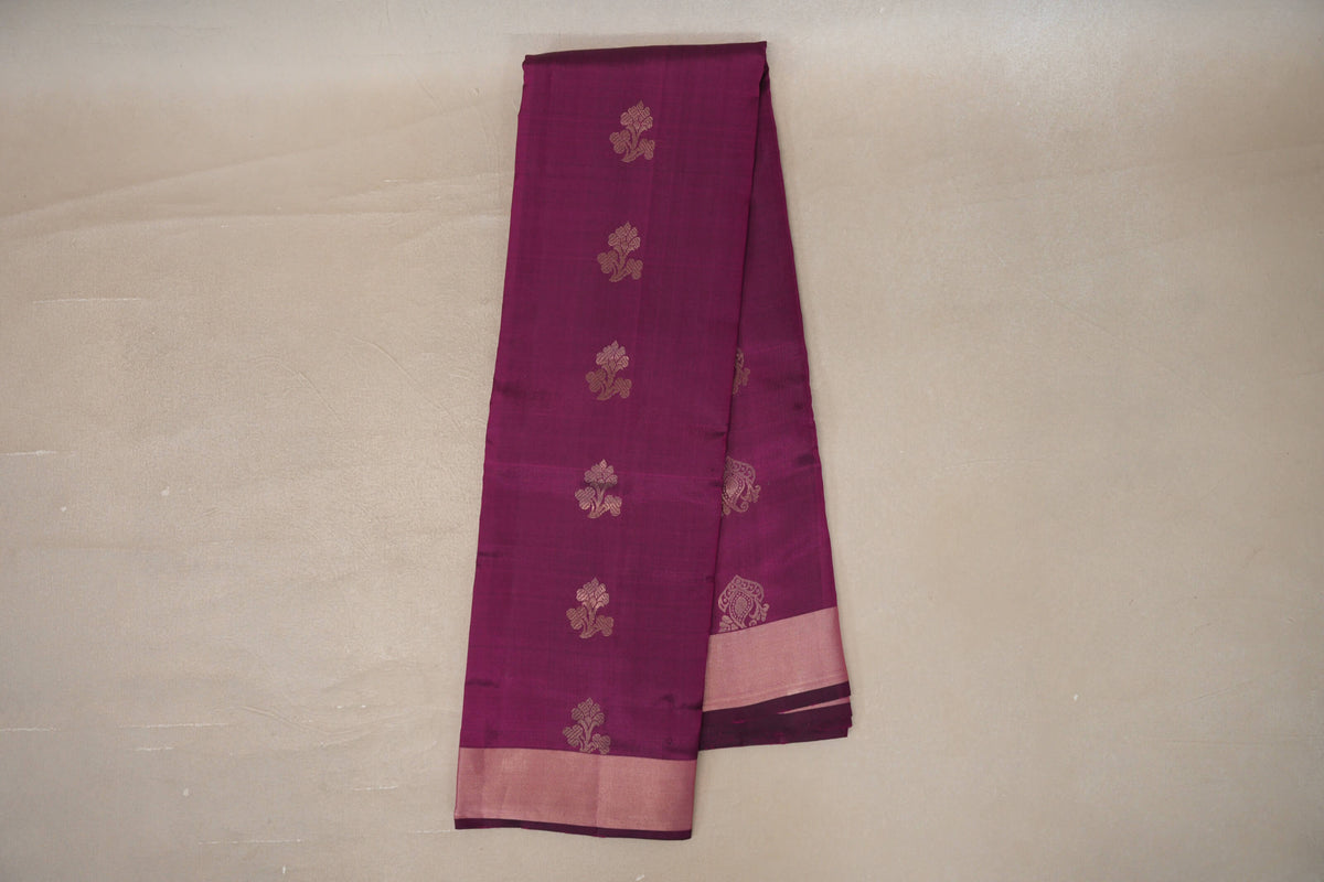 Deep Magenta Light Weight Kanchipuram Silk Saree by Shreenivas Silks PSSR0110030
