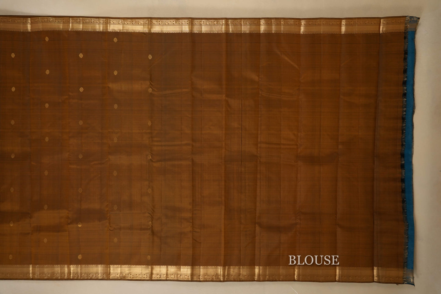 Mehendi Green Light weight Kanjivaram Saree blouse