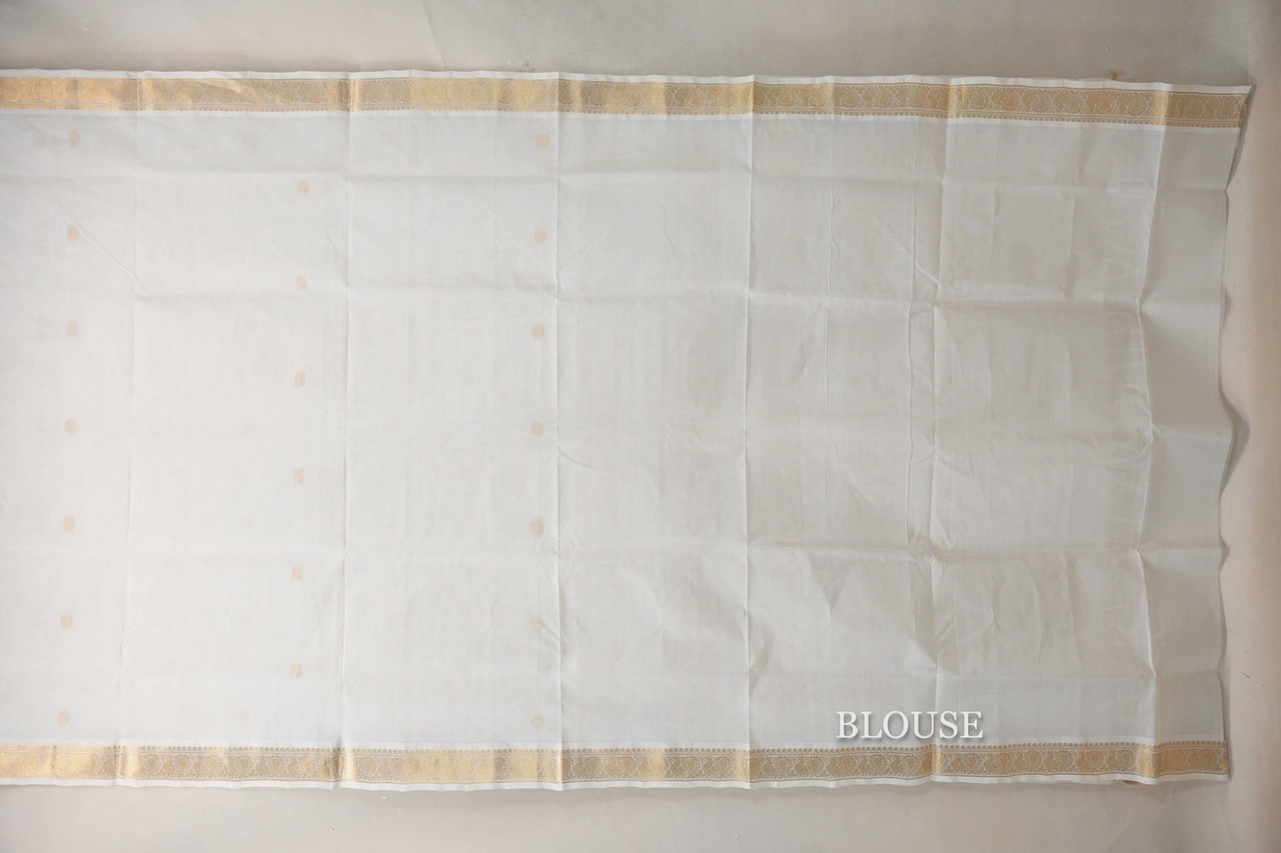 Cream Vegan Silk Cotton Saree by Shreenivas Silks PSSR0110034