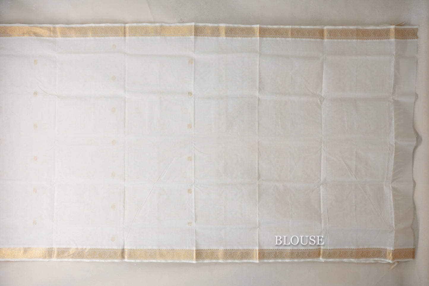 Cream Vegan Silk Cotton Saree by Shreenivas Silks PSSR0110037