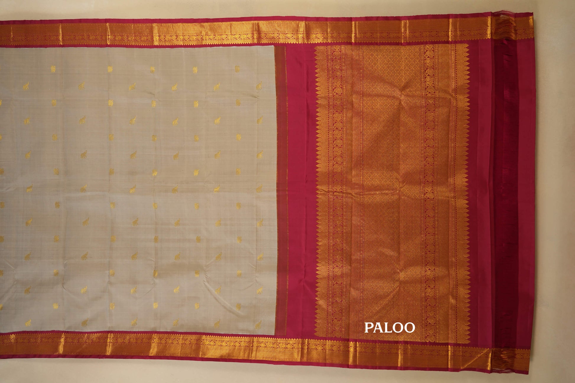vintage kanjivaram silk saree paloo