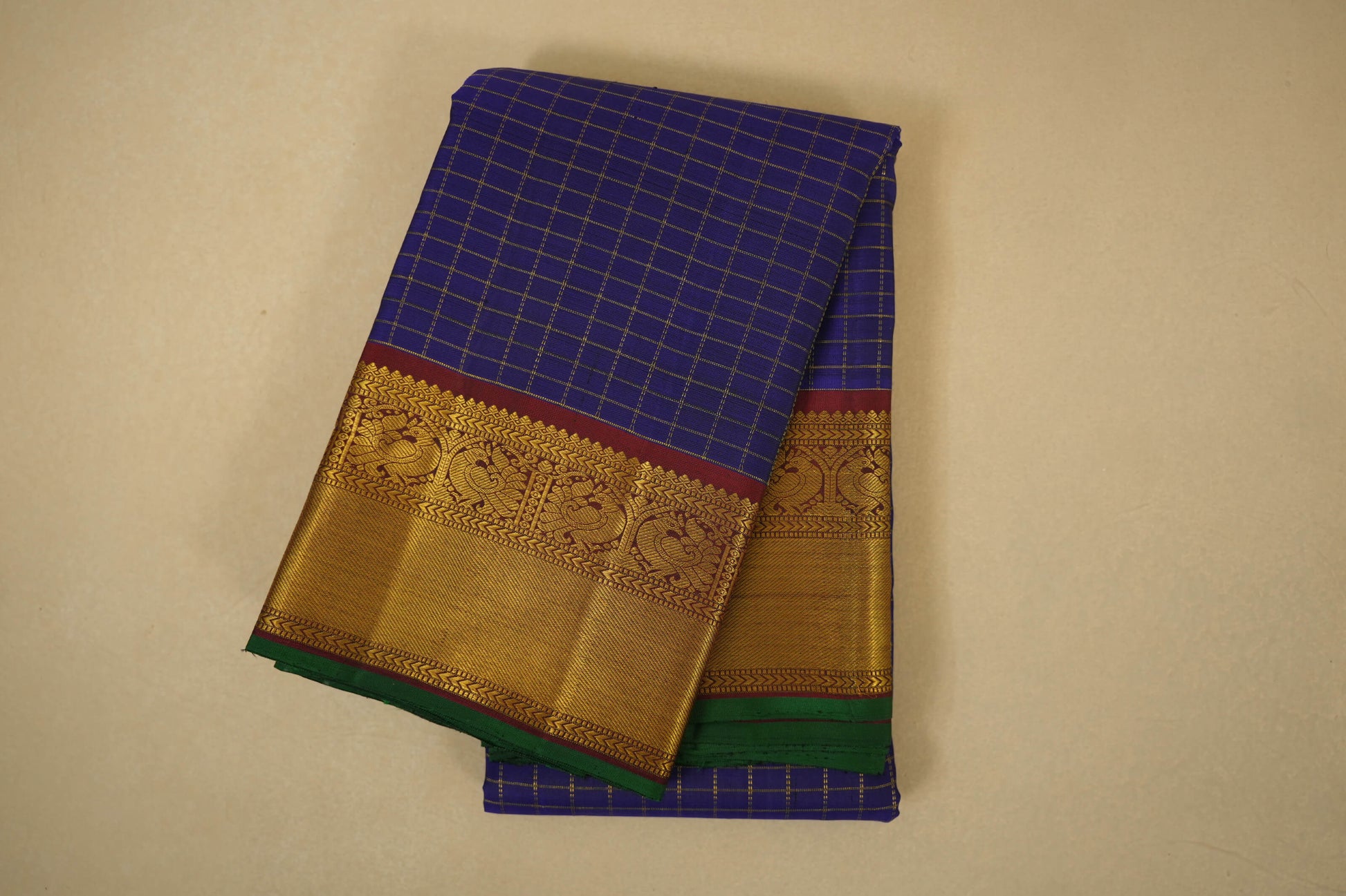 Violet vintage kanjivaram silk saree
