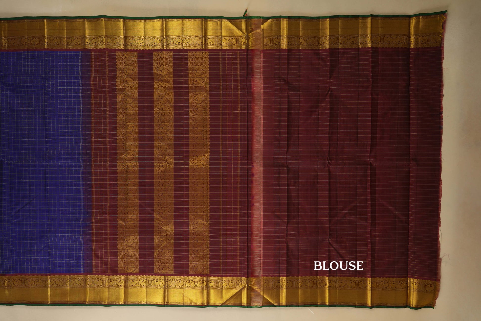 vintage kanjivaram silk saree blouse