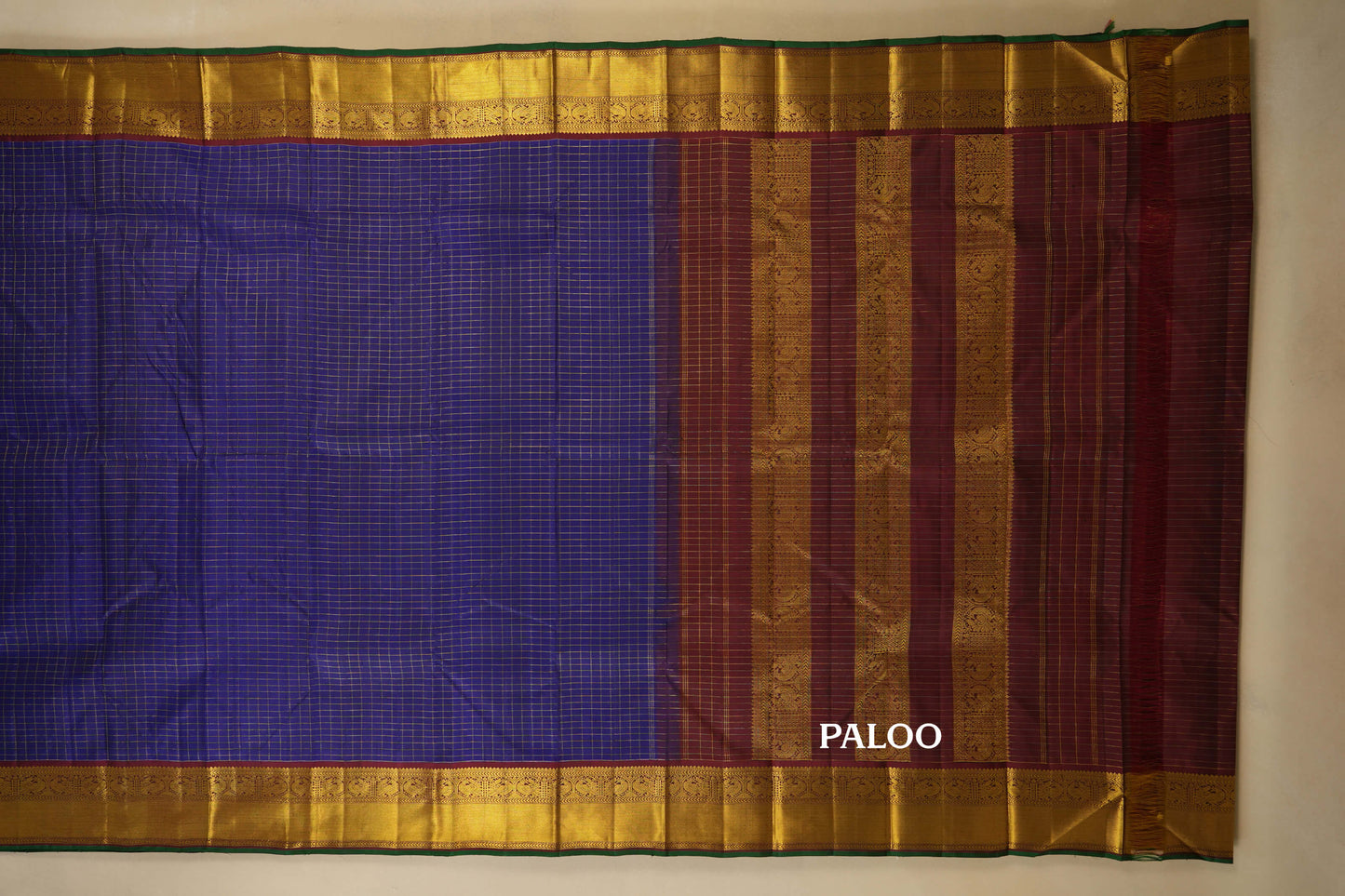 vintage kanjivaram silk saree paloo