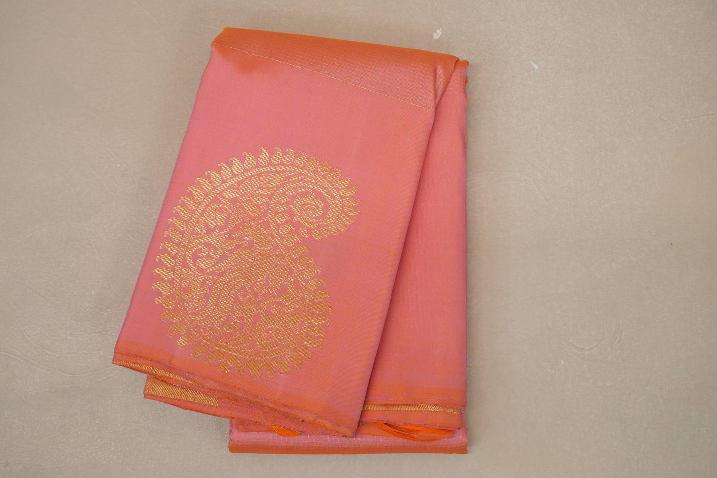 Pinkish orange Vintage Kanjivaram Silk Saree  by Shreenivas Silks PSSR018863