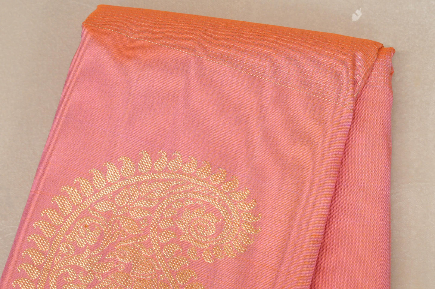 Pinkish orange Vintage Kanjivaram Silk Saree  by Shreenivas Silks PSSR018863