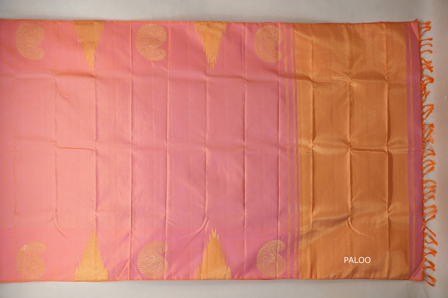 Pinkish orange Vintage Kanjivaram Silk Saree  by Shreenivas Silks PSSR018863