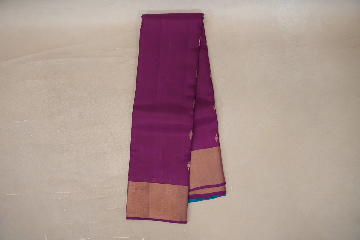 Deep Magenta Light Weight Kanchipuram Silk Saree by Shreenivas Silks PSSR0110044