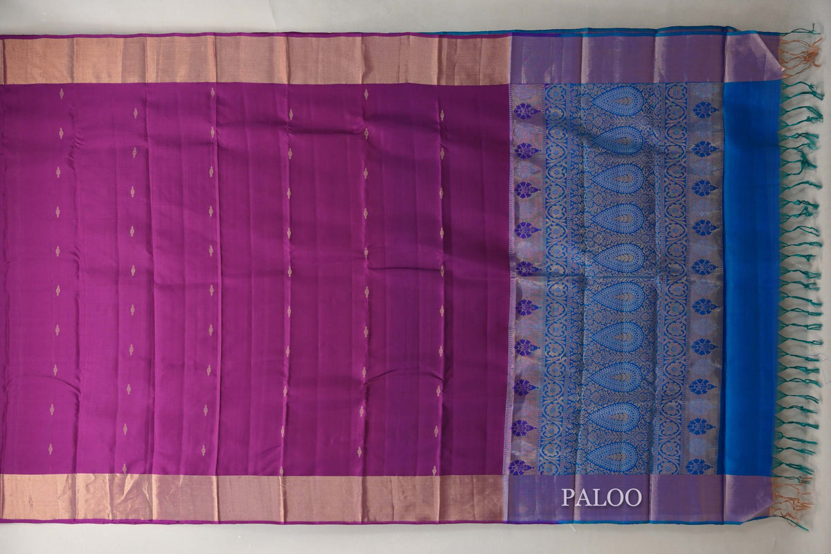Deep Magenta Light Weight Kanchipuram Silk Saree by Shreenivas Silks PSSR0110044