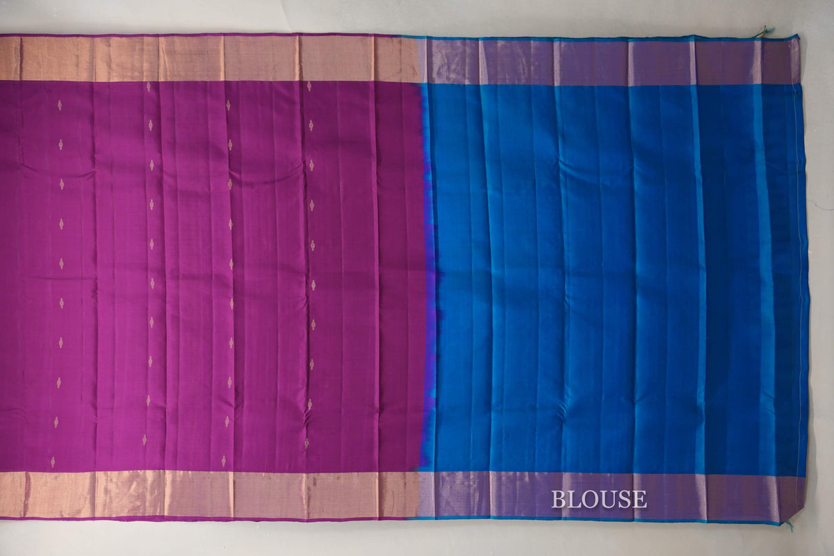 Deep Magenta Light Weight Kanchipuram Silk Saree by Shreenivas Silks PSSR0110044
