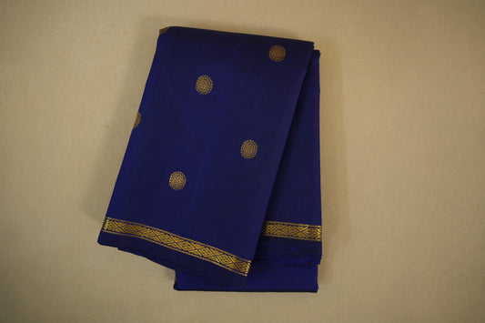 Ink blue vintage kanjivaram silk saree