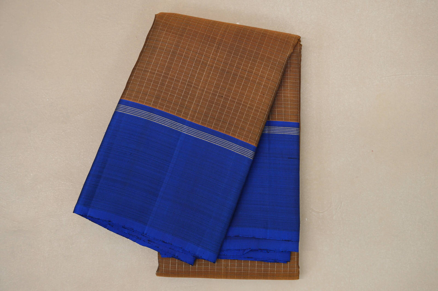 Mehendi Green with Blue border Vintage Kanjivaram Silk Saree