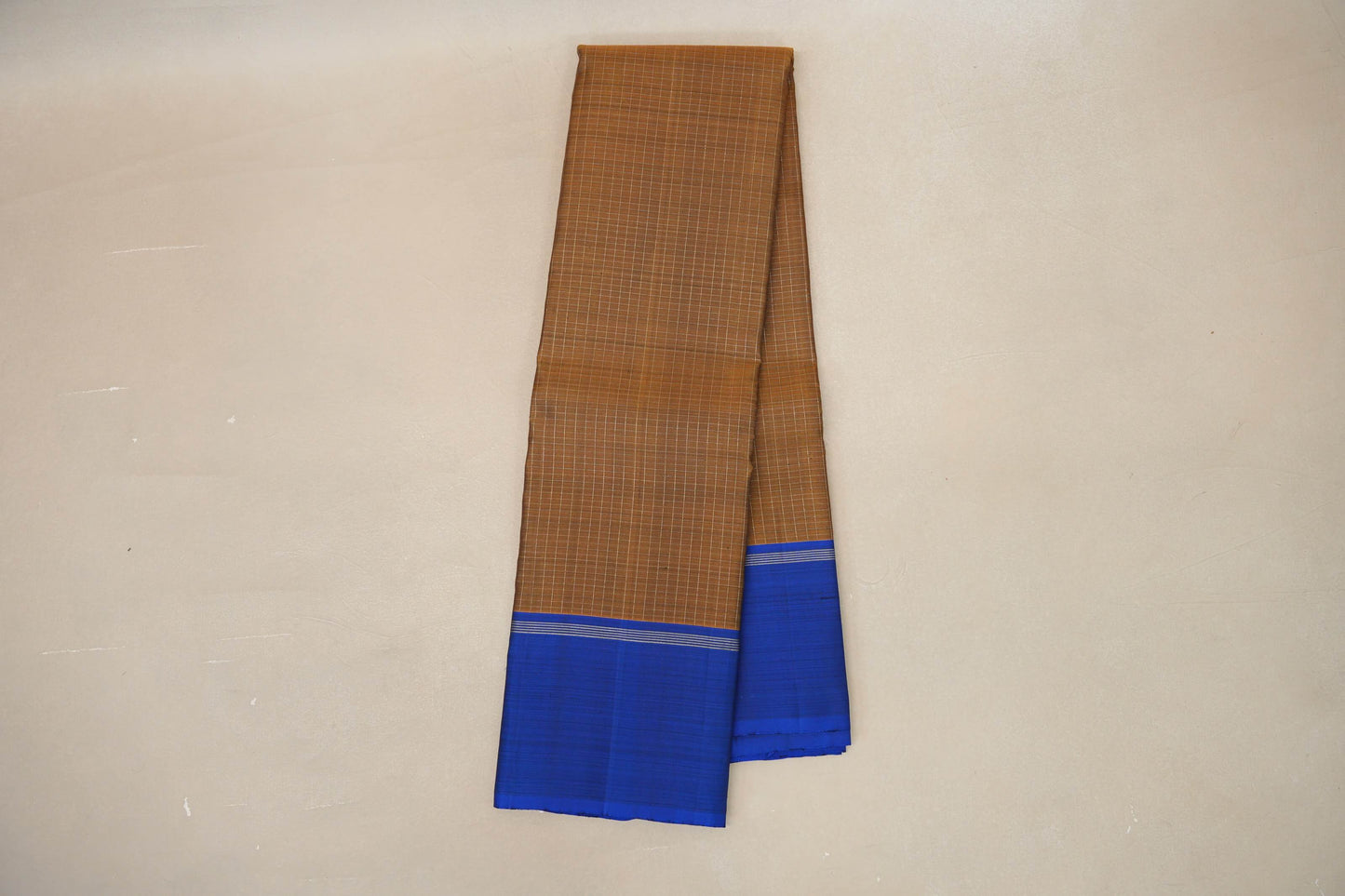 Mehendi Green with Blue border Vintage Kanjivaram Silk Saree  by Shreenivas Silks PSSR018868