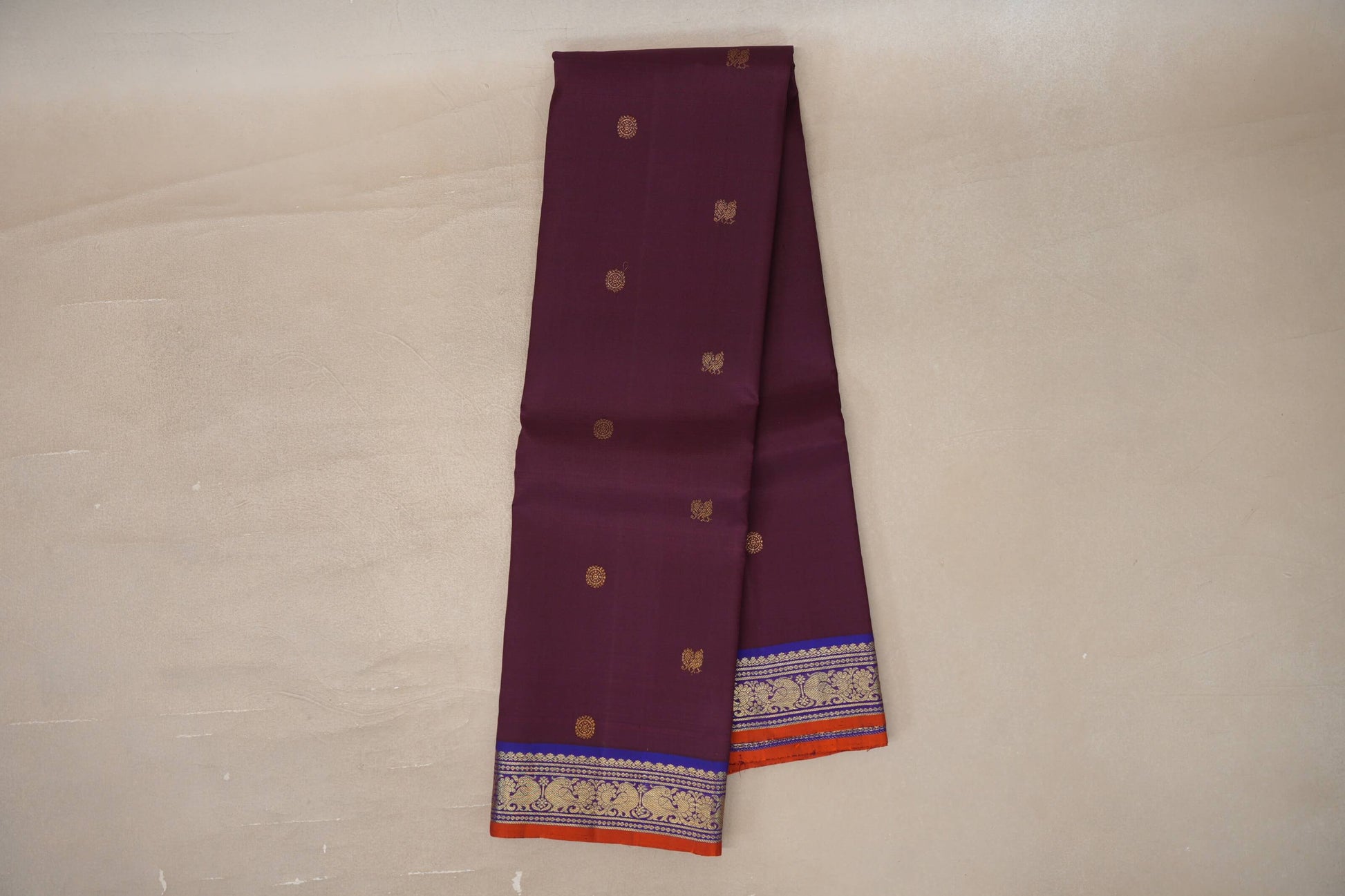 Deep Wine Vintage Kanjivaram Silk Saree online