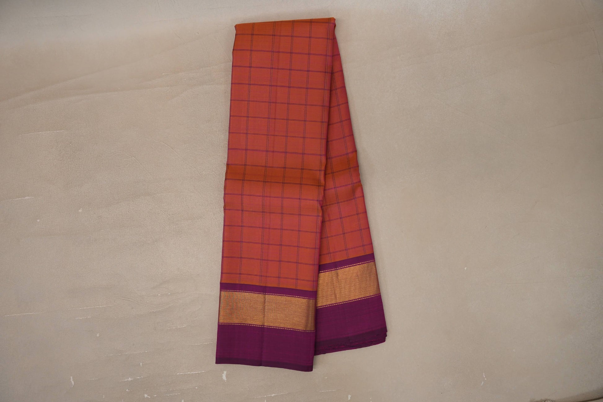 Dual Tone of Mustard and Pink Vintage Kanjivaram Silk Saree online