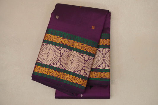 Deep purple Vintage Kanjivaram Silk Saree  by Shreenivas Silks PSSR018873