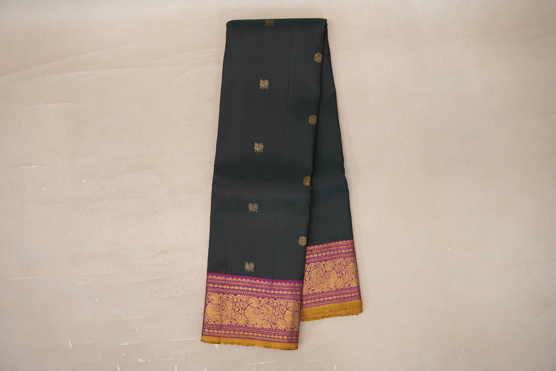 Deep Bottle Green Vintage Kanjivaram Silk Saree online