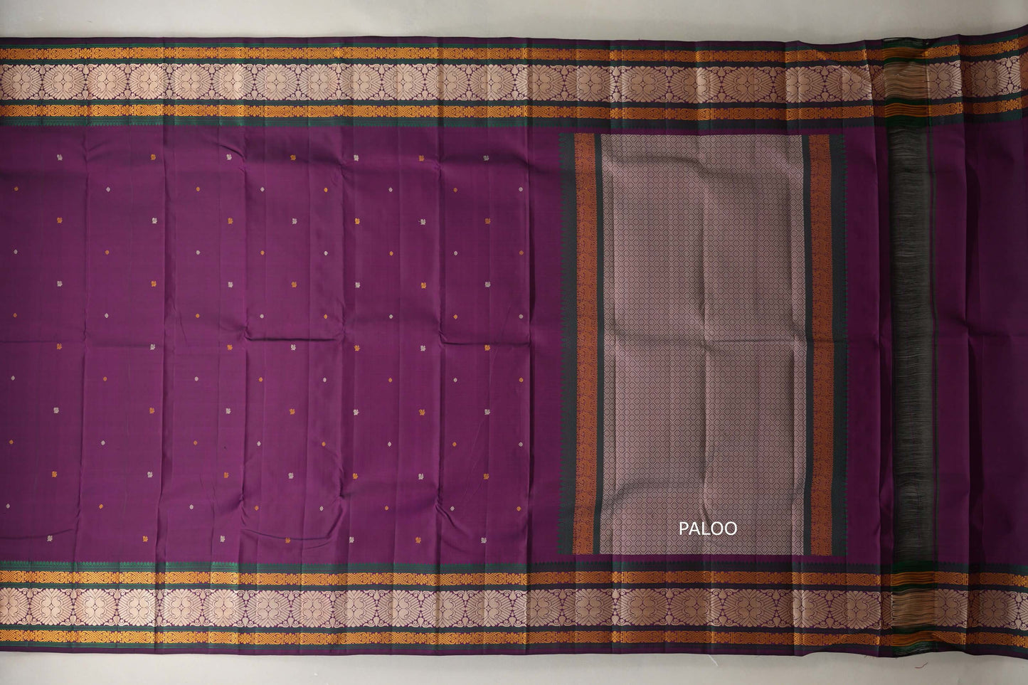 Deep purple Vintage Kanjivaram Silk Saree  by Shreenivas Silks PSSR018873