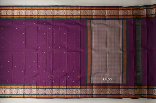 Deep purple Vintage Kanjivaram Silk Saree  by Shreenivas Silks PSSR018873