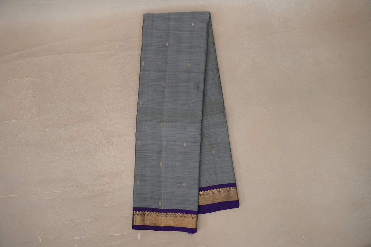 Silver Grey  Vintage Kanjivaram Silk Saree online