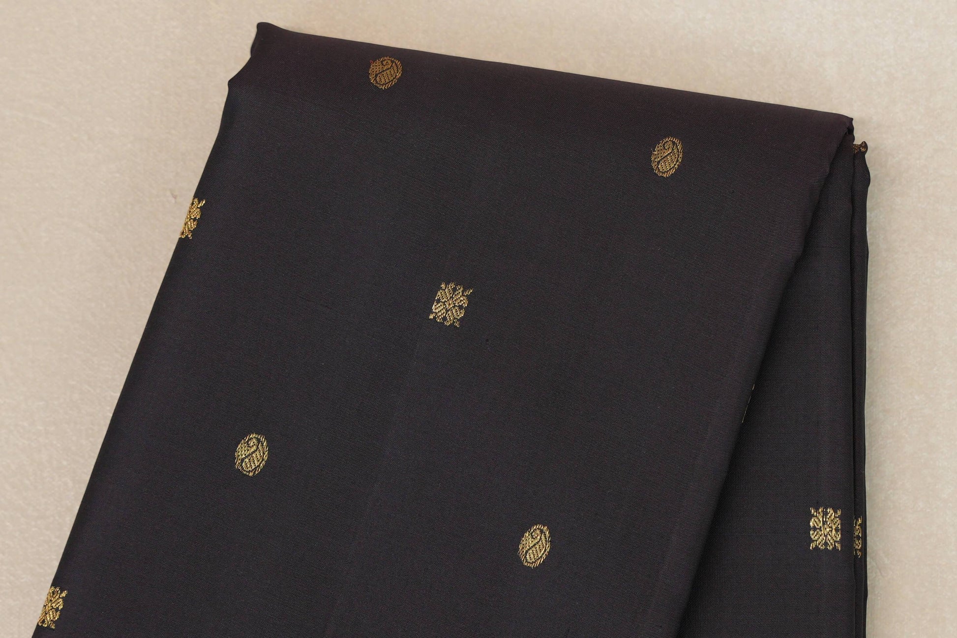 Dark chocolate brown Vintage Kanjivaram Silk Saree body