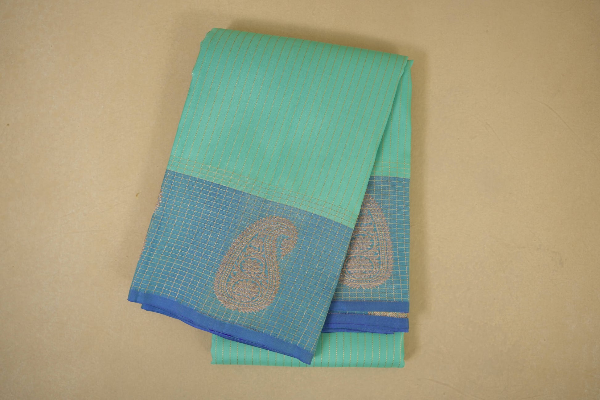 Rama green vintage kanjivaram silk saree