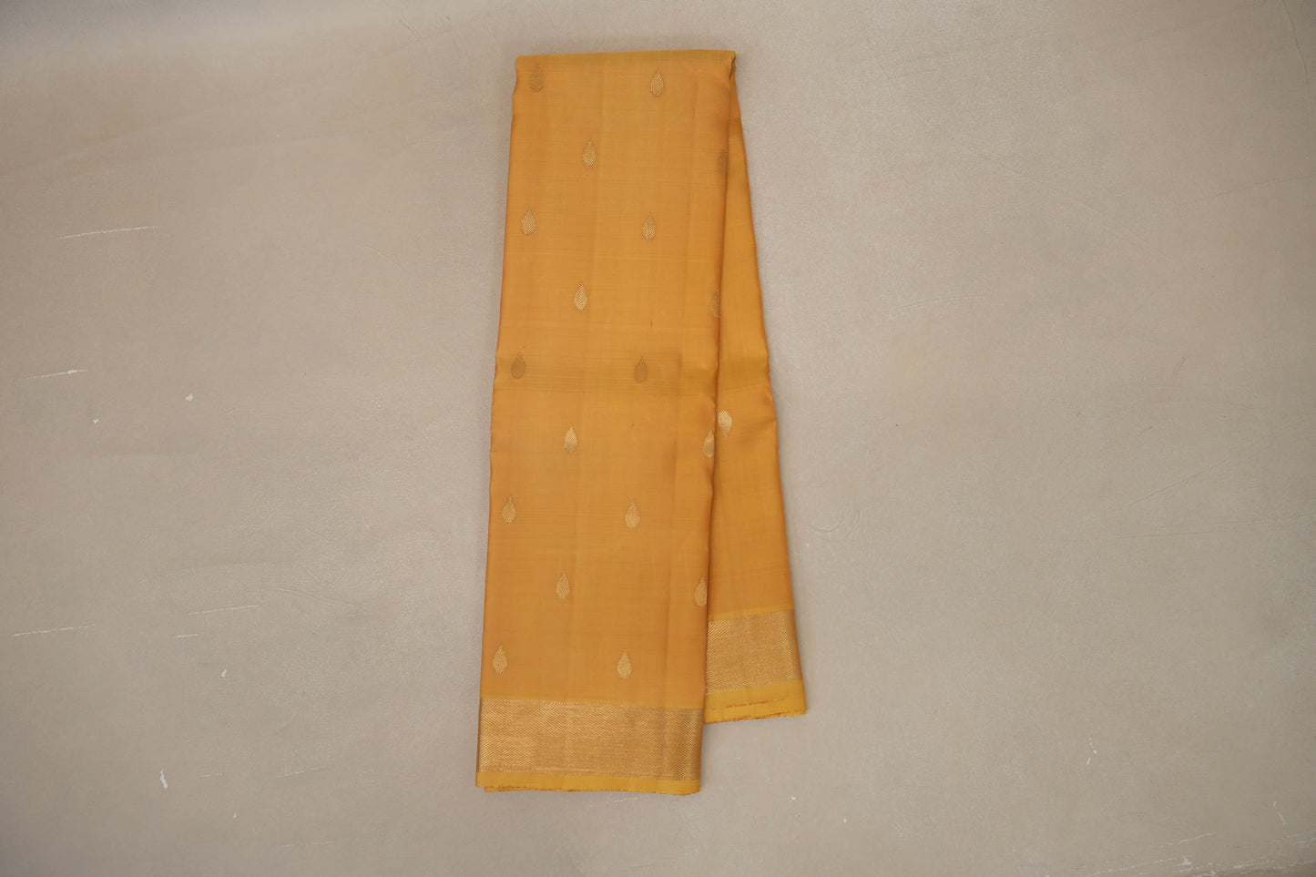 Light Lemon Yellow Vintage Kanjivaram Silk Saree  by Shreenivas Silks PSSR018877