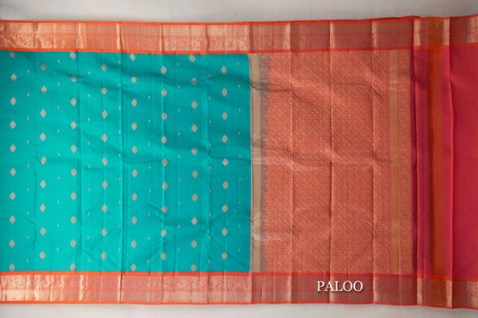 Rama Green Soft Silk Saree PALOO