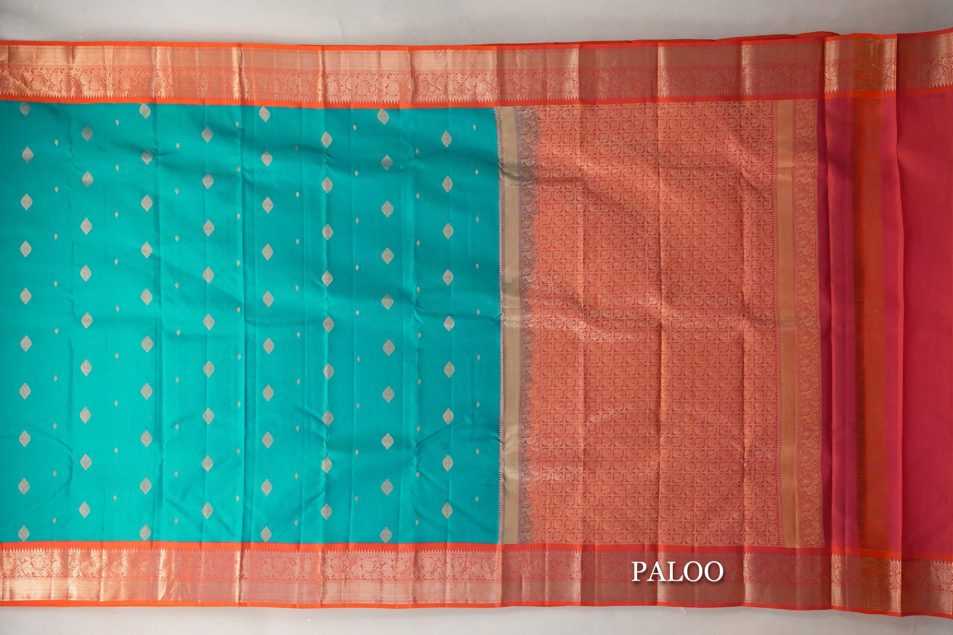 Rama Green Soft Silk Saree  PALOO