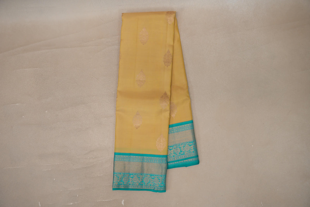 Greenish Yellow Soft Silk Silk Saree online