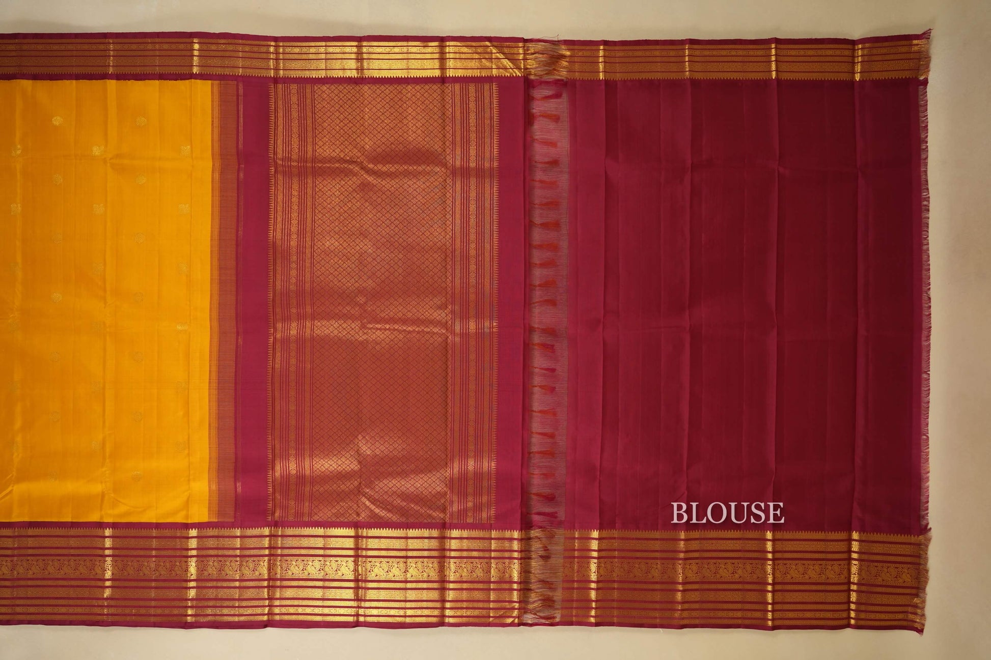 vintage kanjivaram silk saree blouse