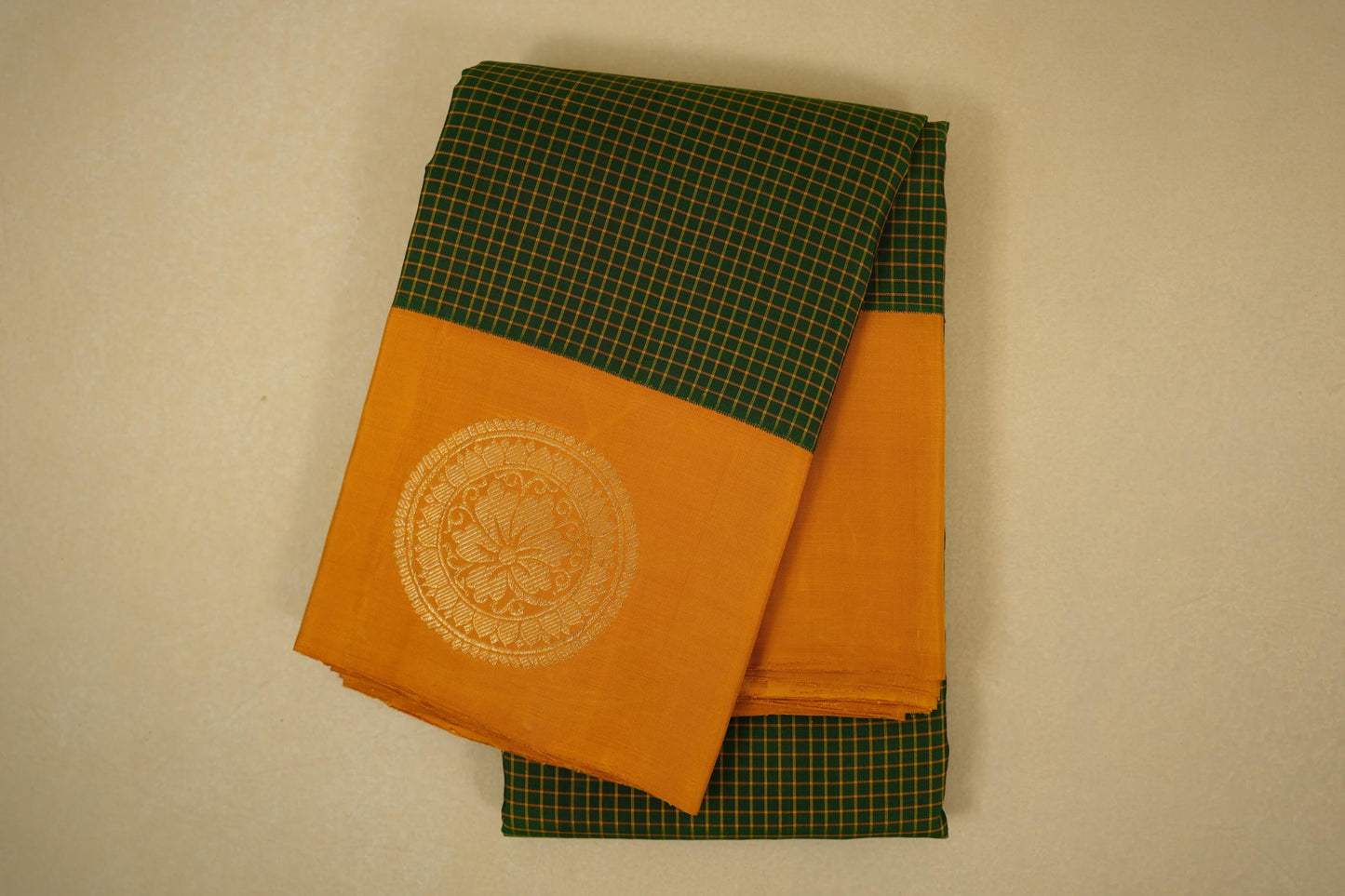 Bottle green vintage kanjivaram silk saree