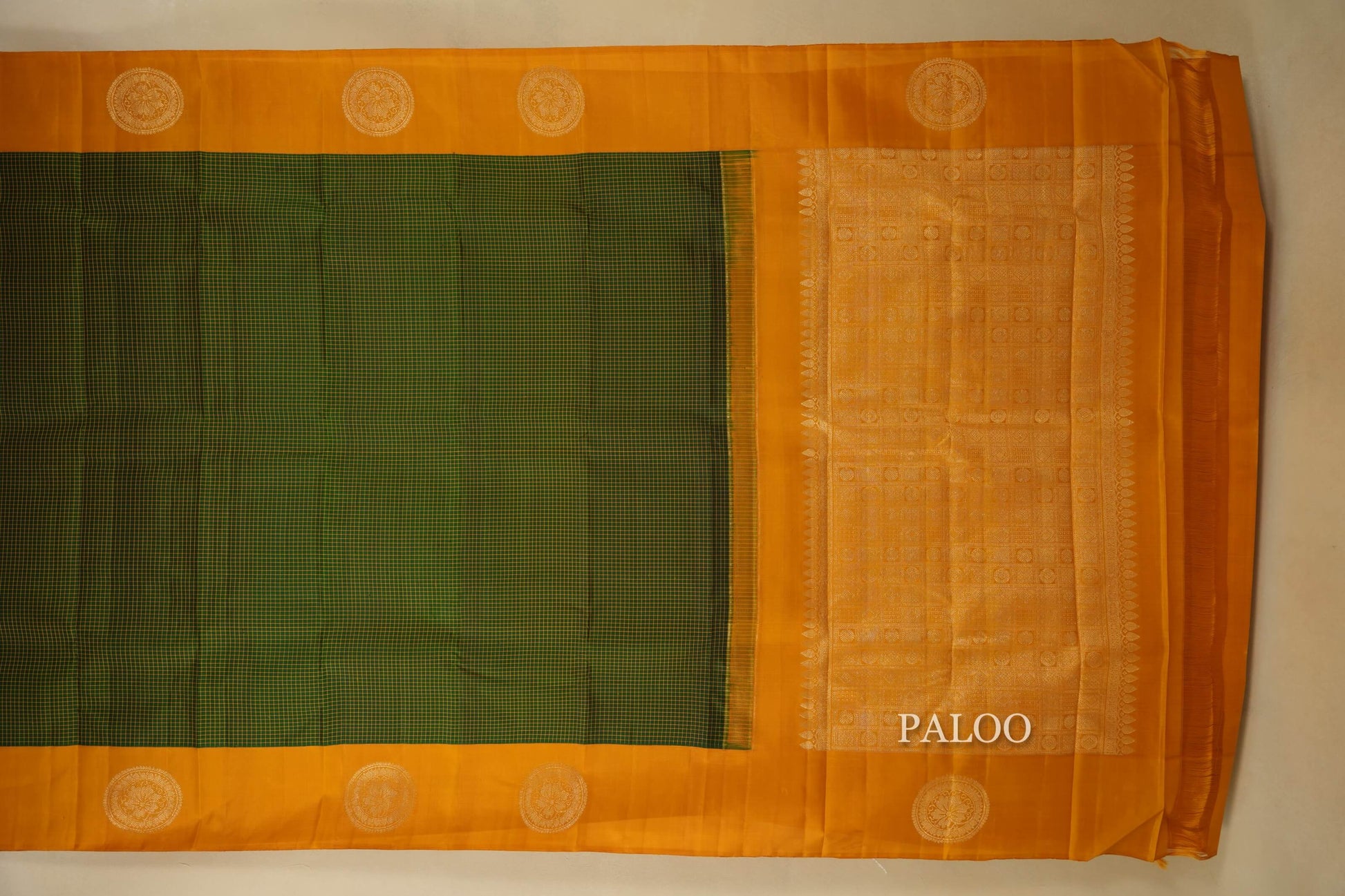 vintage kanjivaram silk saree paloo