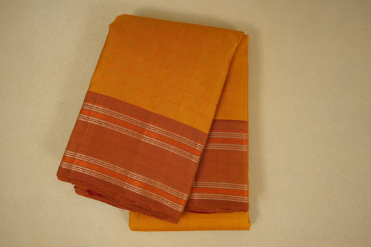Mustard vintage kanjivaram silk saree