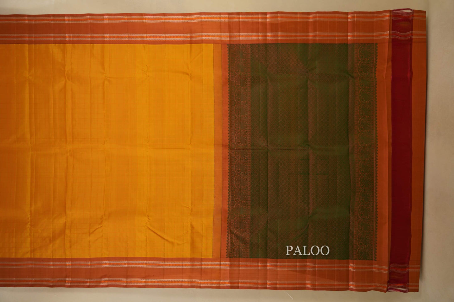 vintage kanjivaram silk saree paloo
