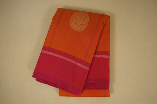 Rust vintage kanjivaram silk saree