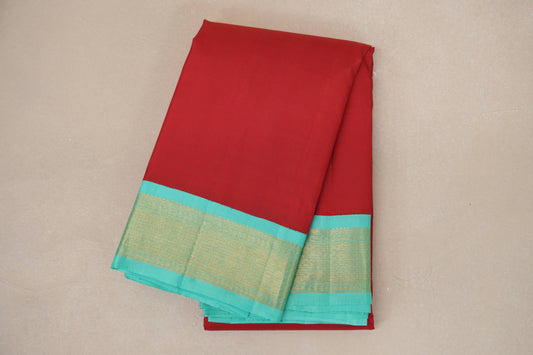folded Red Vintage Kanjivaram Silk Saree